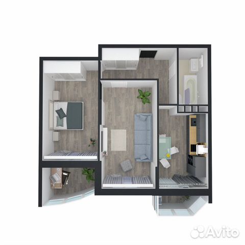 2-к квартира, 64.4 м², 7/17 эт.