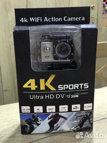 Экшн камера 4K ultra HD цвет серебро Экшн камера 4K ultra HD цвет серебро