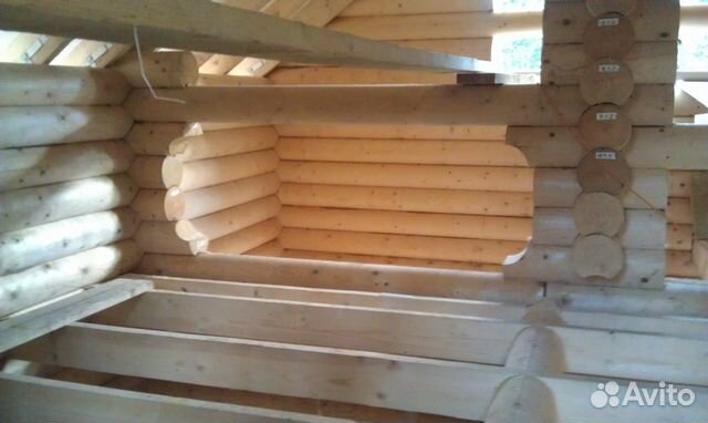 Сруб бани из оцб с мансардой. Сборка