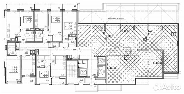 1-к квартира, 41.3 м², 21/23 эт.