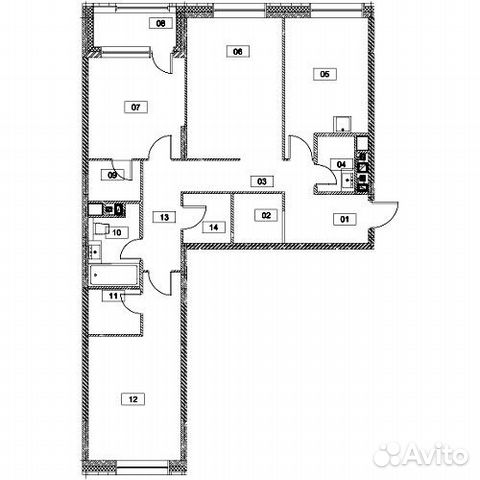 3-к квартира, 94.9 м², 4/12 эт. 3-к квартира, 94.9 м², 4/12 эт.