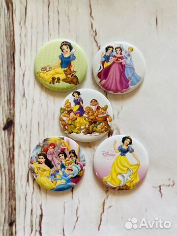 Значки Дисней. Принцессы Дисней. Рапунцель,Бэль Значки Дисней. Принцессы Дисней. Рапунцель,Бэль