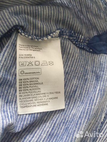 Футболка поло h&m р.80(+6)