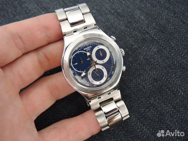 Часы Swatch Chrono Irony oblique END blue YCS547G