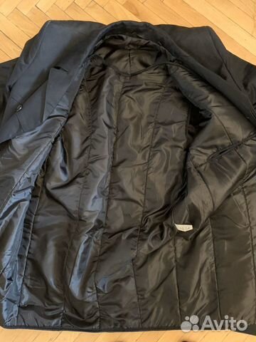 Плащ демисезонный, военный, темно-синего цвета Плащ демисезонный, военный, темно-синего цвета