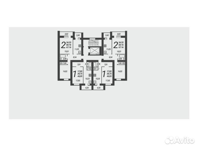 1-к квартира, 39.8 м², 8/10 эт. 1-к квартира, 39.8 м², 8/10 эт.