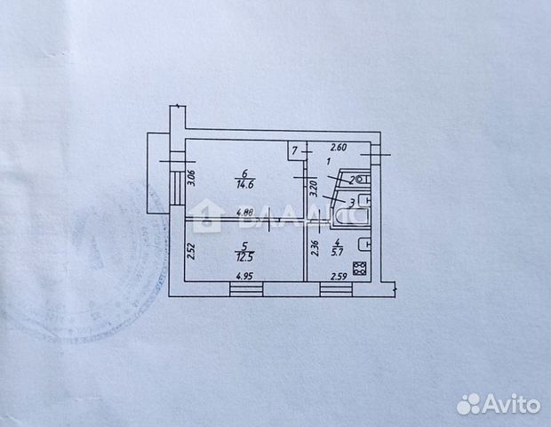 2-к квартира, 41.6 м², 5/5 эт.