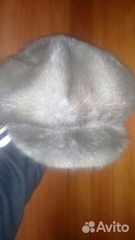 Берет из Норки Серо- голубой