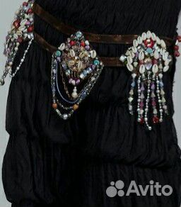 Сценический декоративный пояс для восточных танцев