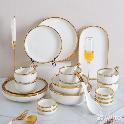 Столовый набор/сервиз из фарфора 30 предметов