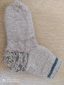 Носки ручной вязки шерстяные