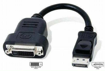 Адаптер кабель переходник DisplayPort - DVI-D
