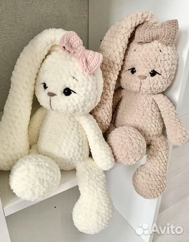 Плюшевая зайка ручной работы