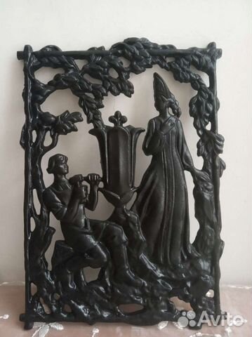 Панно плакетки чугун, гравюры на металле