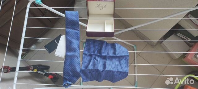 Новый шёлковый Галстук+платок муж+коробка Kanzler