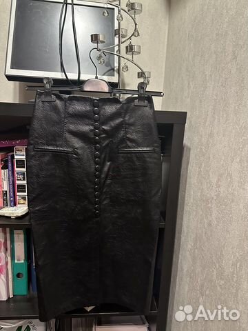 Юбка миди из экокожи S&T