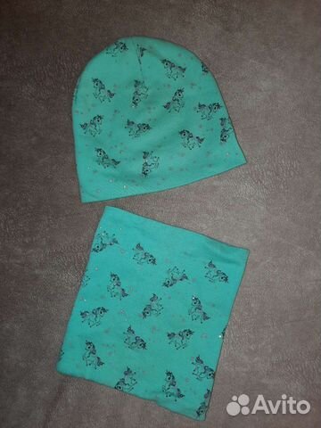 Шапочка демисезонная и снуд в комплекте