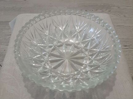 Ваза для фруктов хрустальная СССР