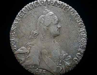 Монета 1 рубль 1771 спб-аш серебро Екатерина 2
