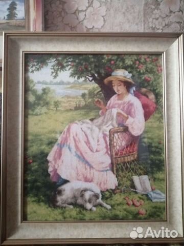 Картина вышитая крестом (ручная работа)