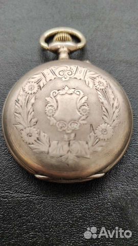 Часы карманные серебро Perret & Fils brenets