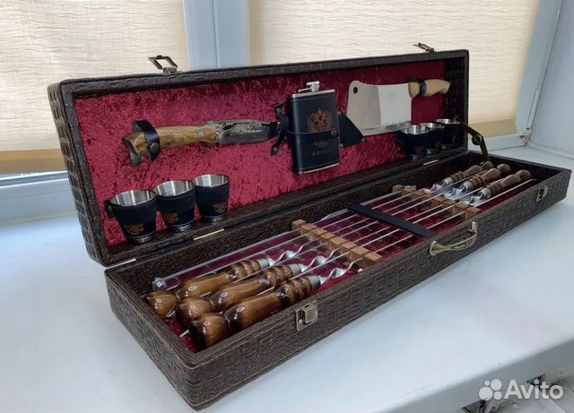 Набор шампуров с аксессуарами в чемодане Элит-Х