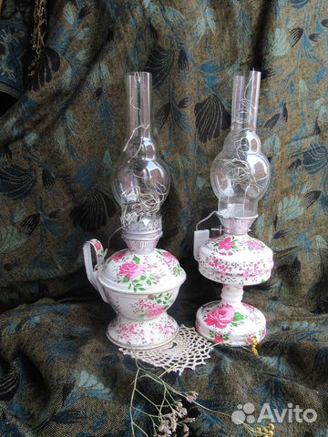 Керосиновые лампы с декором и подсветкой