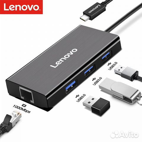 Lenovo Hub Type-c (3*USB 3.0 + LAN)