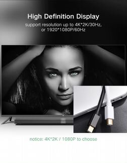 Адаптер переходник Thunderbolt в hdmi 4K