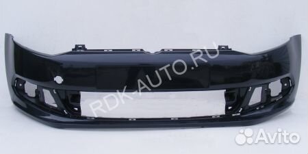 Вольксваген поло 2010-2015 передний черный бампер