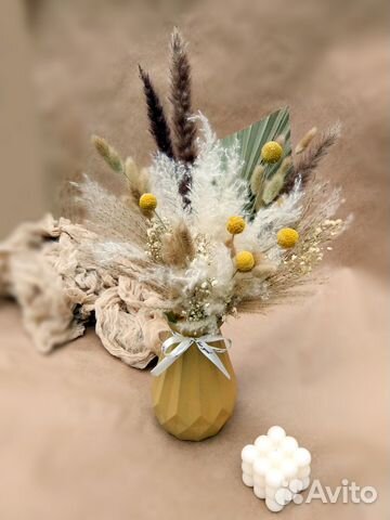 Букеты из стабилизированных цветов и сухоцветов