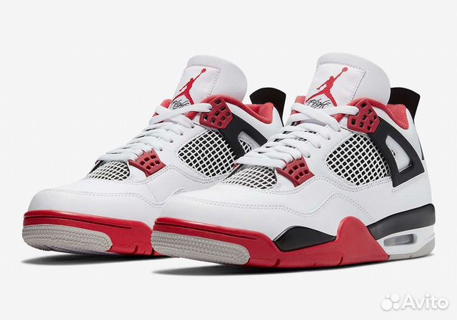 Nike air jordan 4 retro мужские натуральная кожа