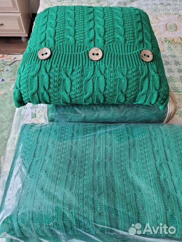 Плед покрывало, подушки+наволочки