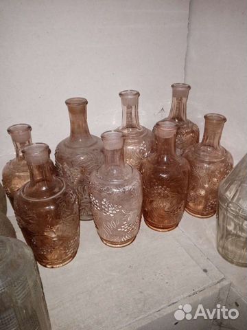 Графины СССР из карамельного стекла без крышек