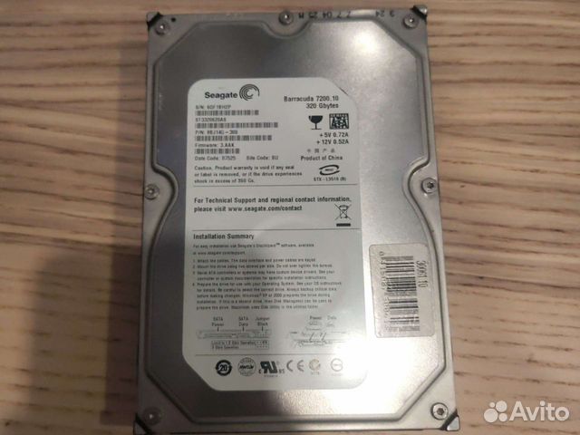 Сколько стоит жесткий диск на 320 гб на компьютер seagate