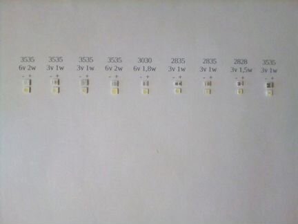 Светодиоды и линзы LG lnnotek, samsung и др