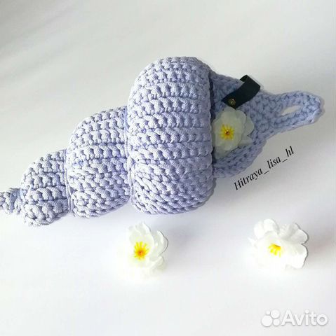 Ракушка вязаная.Элемент интерьера.Корзинка ракушка
