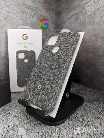 Google Pixel 4a(5G) fabric case, Static grey,новый