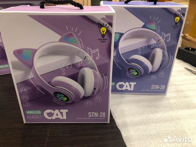 Детские Bluetooth наушники Cat Ear STN 28 с ушками