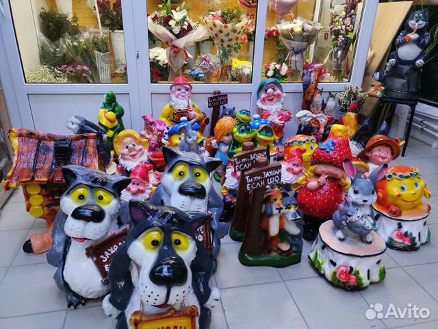 Садовые фигуры интерьерные из гипса