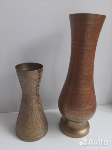 Вазы металлические винтажные Индия