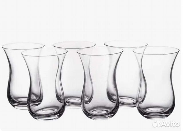 Набор стеклянный стакан армуды с блюдцем