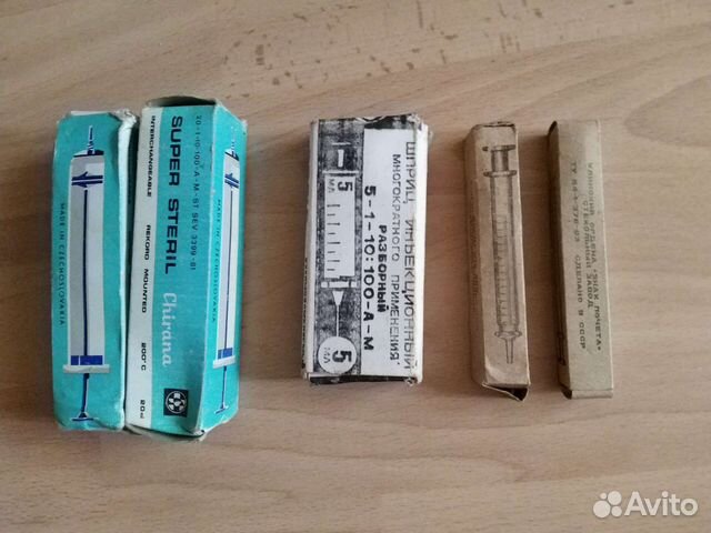 Шприц стекло многоразовый