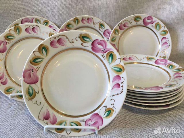 Тарелка. Фарфор. Вербилки. СССР