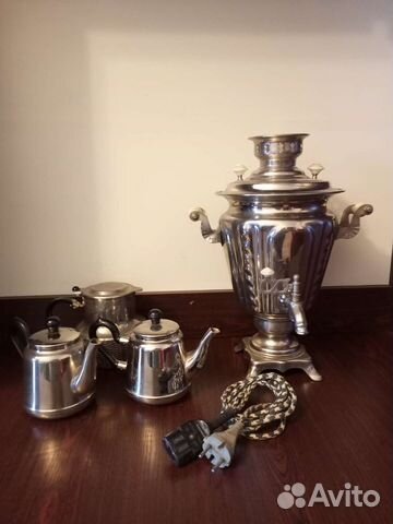 Самовар электрический СССР с 3 чайниками