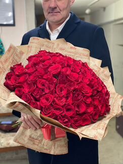 Розы 101 штука 40 см