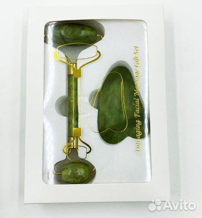 Скребок гуаша и роллер в подарочной упаковке