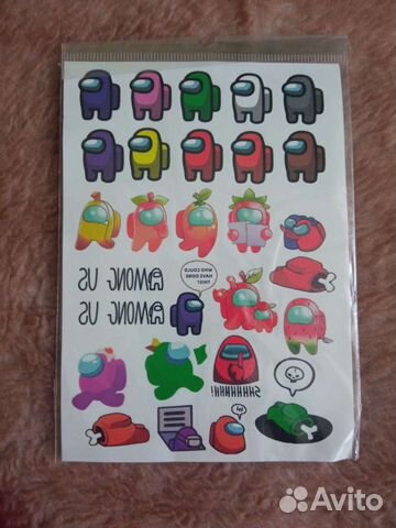 Переводные тату among us