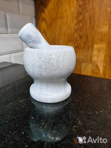 Ступка с пестиком мраморная