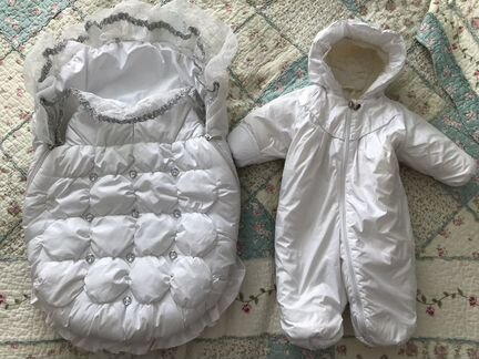 Комбинезон и Конверт на выписку зимний